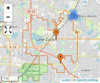 Area schools map